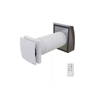   DYREC DUO 150 PLUS RC SILENT Hővisszanyerő 24 órás működés, időzítő, intelligens páratartalom szabályzás, távirányító 30/50/70 m3/h d=158 mm