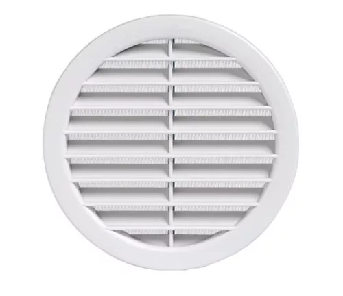 Műanyag süllyesztett körrács, d=125 mm, hálóval (cső: 121)