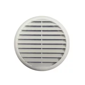   Műanyag süllyesztett körrács, d=120 mm, hálóval (cső: 118)