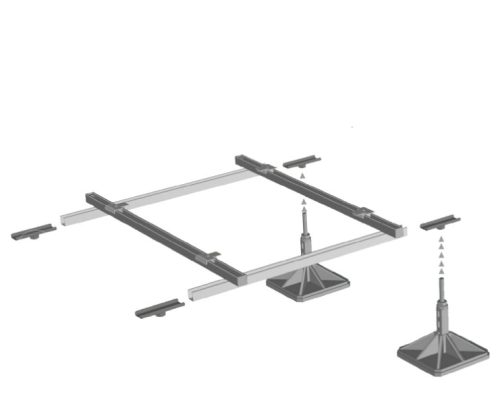 Talp 300x300 mm. 2 lábhoz, rezgéscsillapítókkal