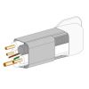 Falbacsatlakozó elem 90x65 (10db/karton)