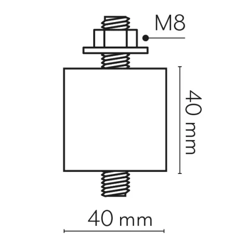 Rezgéscsillapító készlet 40x40 mm,  M8  (100kg)