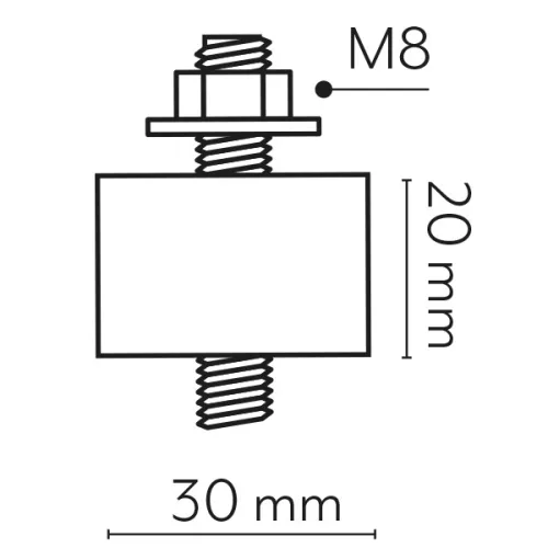 Rezgéscsillapító készlet 30x20 mm,  M8   (50kg)