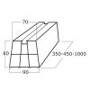 Klímatartó lapos tetőre 90x80, 450mm  1db