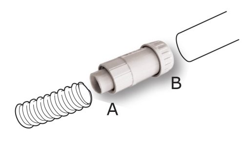 Csatlakozó 16x20 spirál/merev kondenzvíz csőhöz fix