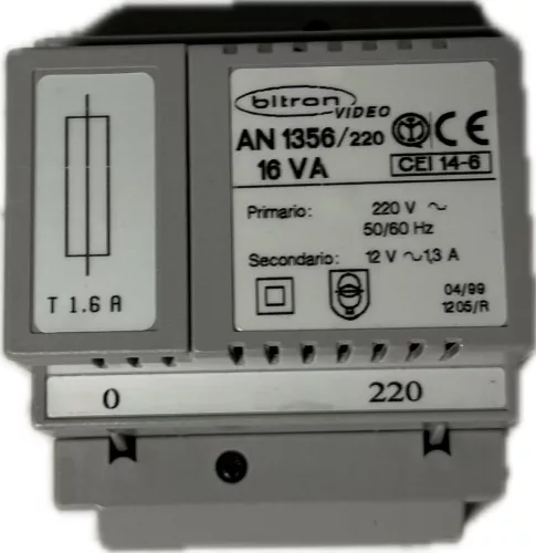 1+n tápegység, 230/12V AC, 16VA