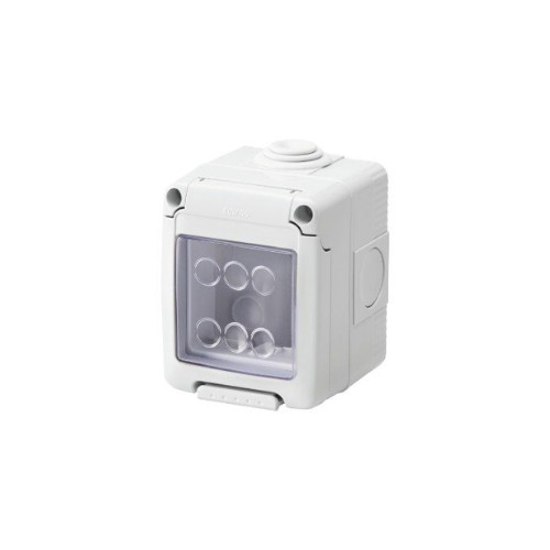 Falonkívüli 2 (1X2) modulos Csapfedeles Szerelvénydoboz IP55 GW27042
