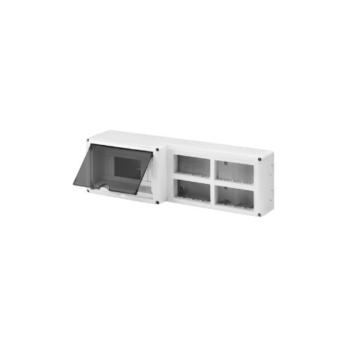 Kombinált Szerelődoboz 8 DIN modul + 4x4 System modul IP40 GW27073