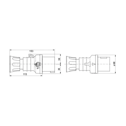 Ipari Lengő Dugvilla 3 P+N+T 16A IP44 GW60006