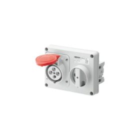   Reteszelt Vízszintes Csatlakozó Aljzat 3P+T 16A IP44 GW66108