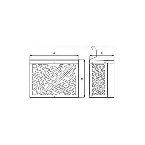 2Emme Clima Diamante kültéri légkondicionáló takaró L méret, RAL 9002, 1150×1200×850 mm