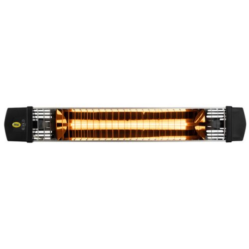 IRIS Infra hősugárzó 1800W, IP55, FEKETE távirányítóval, kapcsolóval és vezetékkel, falitartóval