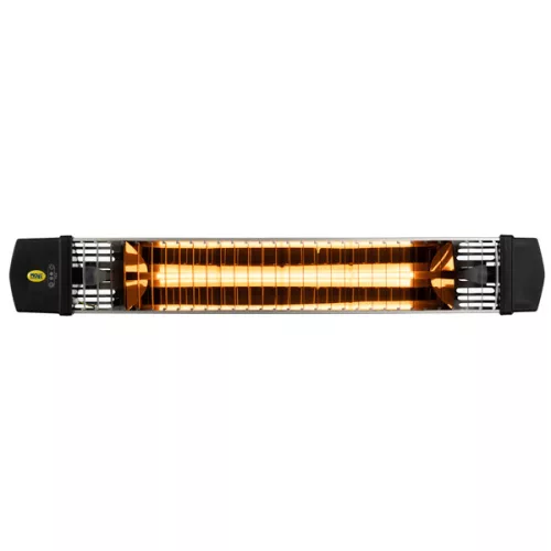 IRIS Infra hősugárzó 1800W, IP55, FEKETE távirányítóval, kapcsolóval és vezetékkel, falitartóval