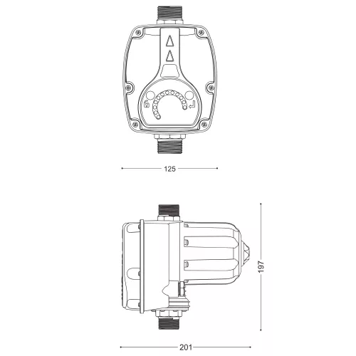 BRIO TANK DIGITAL Áramlásérzékelős Szivattyúvezérlő 1 m kábel 230V/12A IP65