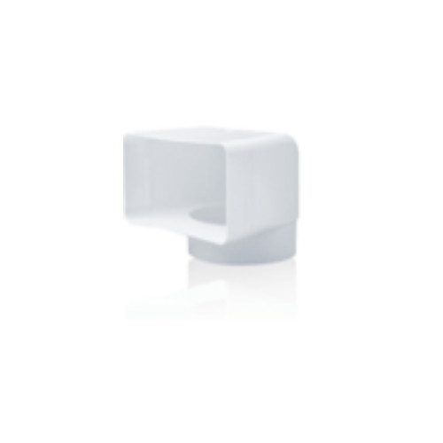 Cső 90°könyök- csatorna átalakító d=120 mm/75x150 mm