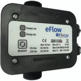   E-Flow elektronikus áramláskapcsoló  230V  50-60Hz max.: 1,5 kW szivattyú motorhoz 1"KM